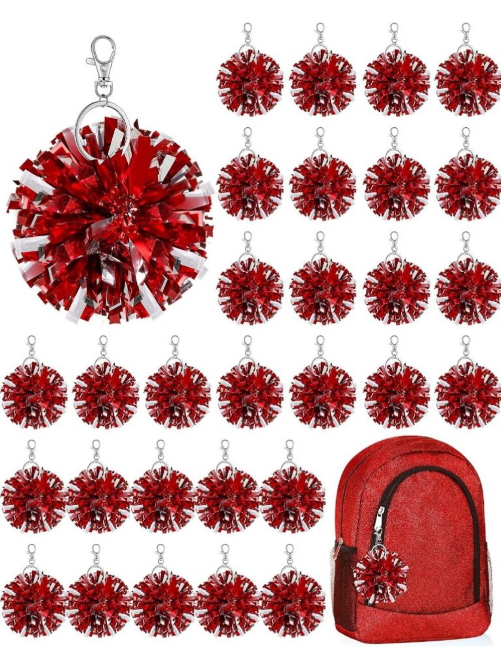 Cheerful Pom Pom Keychain Accessory | Fun Bag Charm | Cute Gift Idea